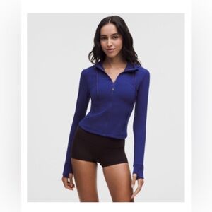 NWT Lululemon Define Cropped Hooded Jacket *Nulu Deep Sea Blue Sz 6